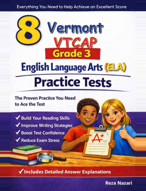 Vermont VTCAP Grade 3 ELA: 8 Full Practice Tests