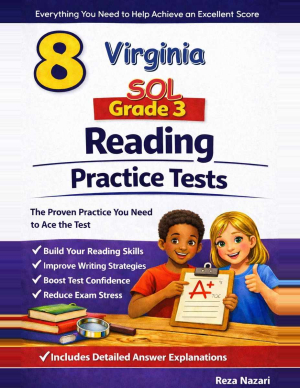 Virginia SOL Grade 3 ELA: 8 Full Practice Tests cover