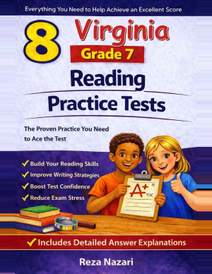 8 Virginia SOL Grade 7 Reading Practice Tests cover