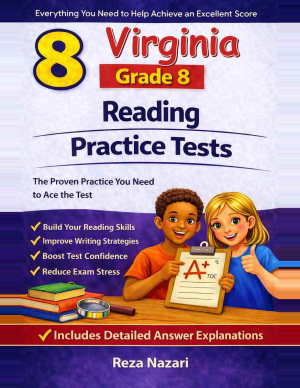 8 Virginia SOL Grade 8 Reading Practice Tests cover