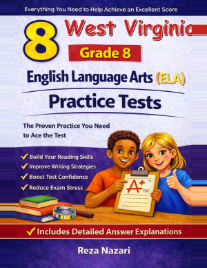 8 West Virginia WVGSA Grade 8 English Language Arts (ELA) Practice Tests cover