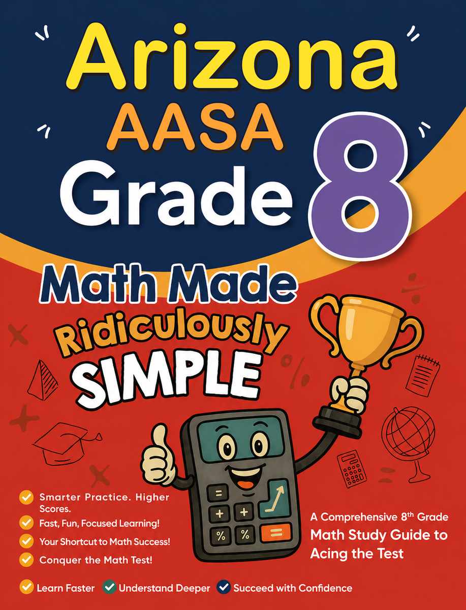 Arizona AASA Grade 3 Math Made Ridiculously Simple cover