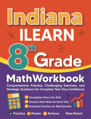 Indiana ILEARN 8th Grade Math Workbook