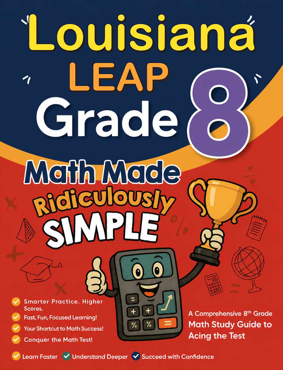 Louisiana LEAP Grade 3 Math Made Ridiculously Simple cover