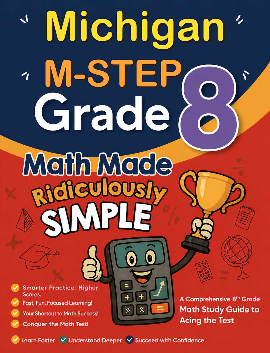 Michigan M-STEP Grade 3 Math Made Ridiculously Simple cover