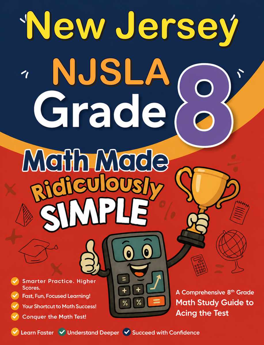 New Jersey NJSLA Grade 3 Math Made Ridiculously Simple cover