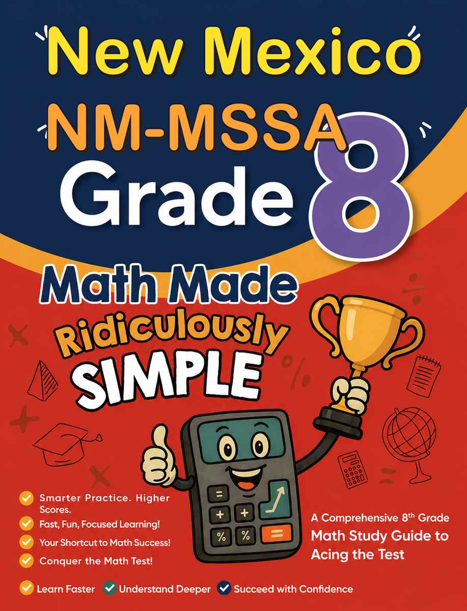 New Mexico NM-MSSA Grade 3 Math Made Ridiculously Simple cover
