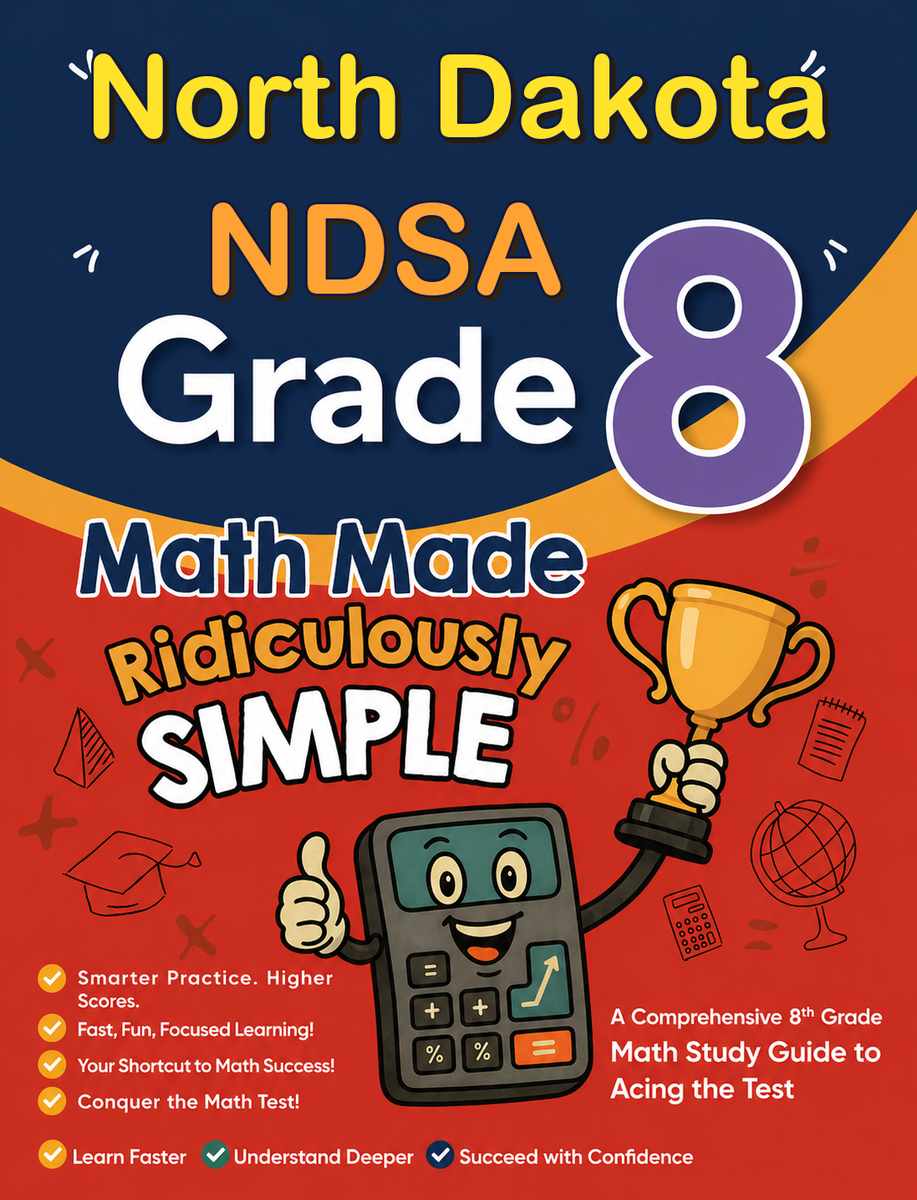 North Dakota NDSA Grade 3 Math Made Ridiculously Simple cover