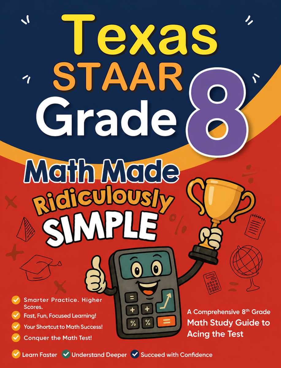 Texas STAAR Grade 3 Math Made Ridiculously Simple cover