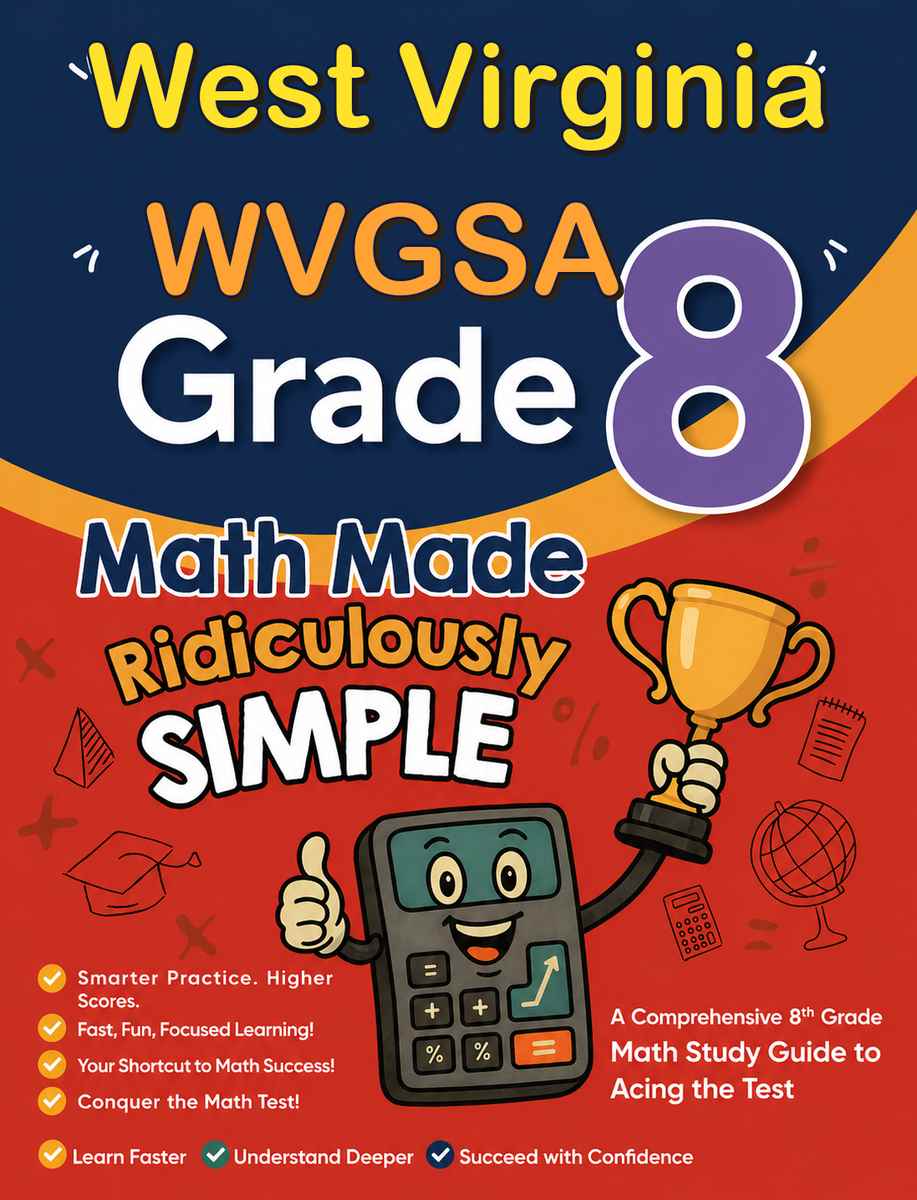 West Virginia WVGSA Grade 3 Math Made Ridiculously Simple cover