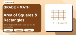 Area of Squares and Rectangles for 4th Grade