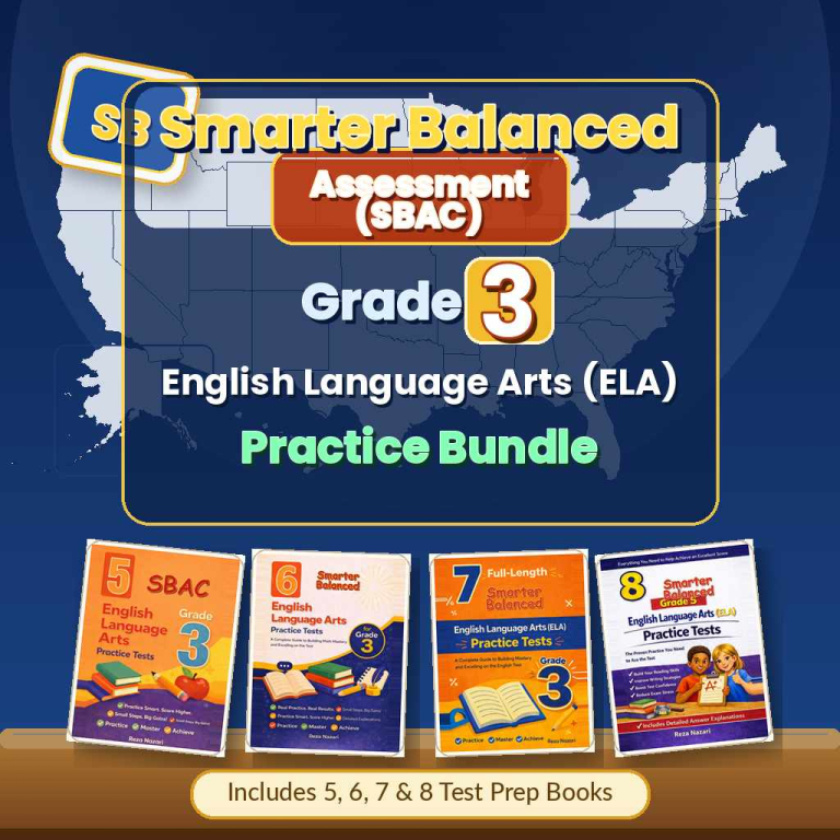 Smarter Balanced Grade 3 English Language Arts (ELA) Preparation Bundle cover