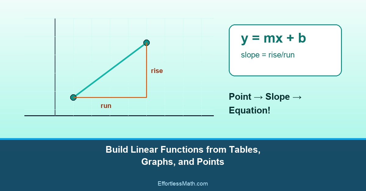 How to Build Linear Functions from Tables, Graphs, and Points? (+FREE ...