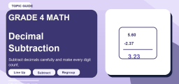 Decimal Subtraction for 4th Grade