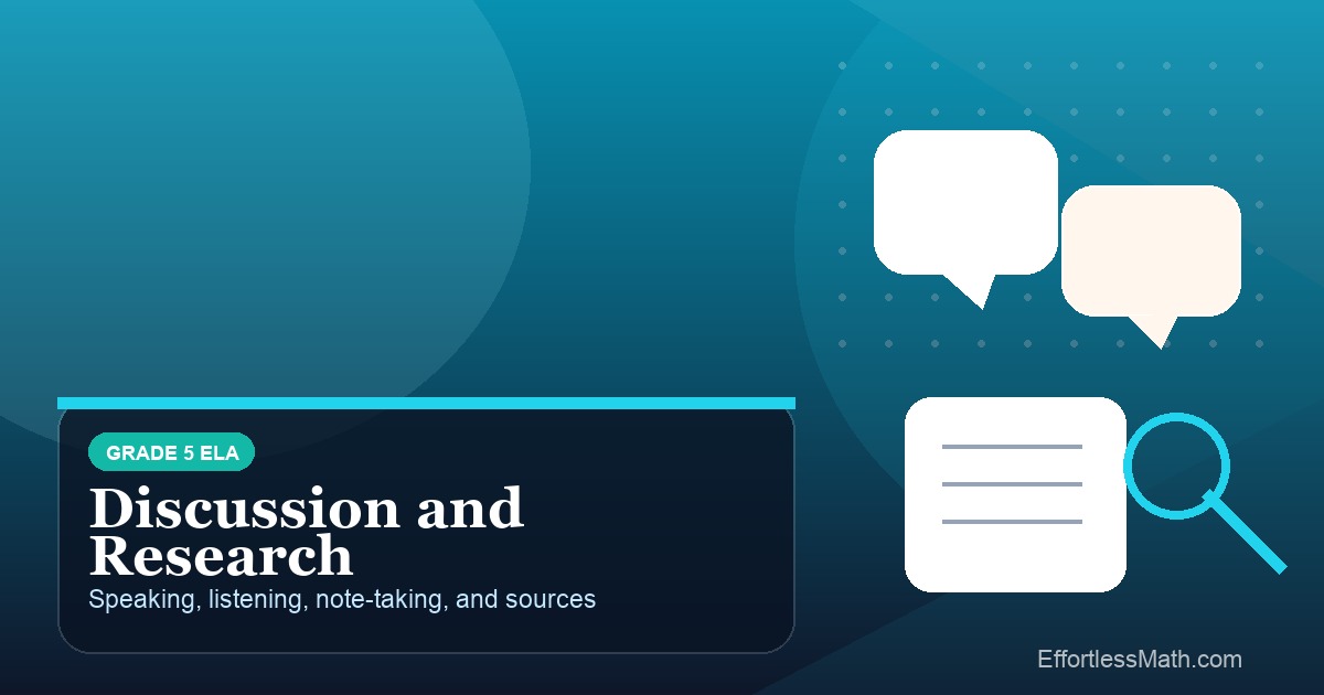 Discussions On Esearch Example Grade 5 Discussion and Research Skills: Stronger Speaking, Listening ...