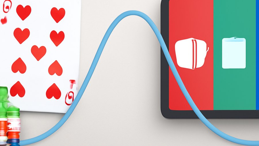 Physical baccarat cards beside a tablet-style online baccarat interface connected by one probability curve
