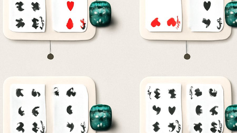 Separate baccarat hands shown as independent probability events