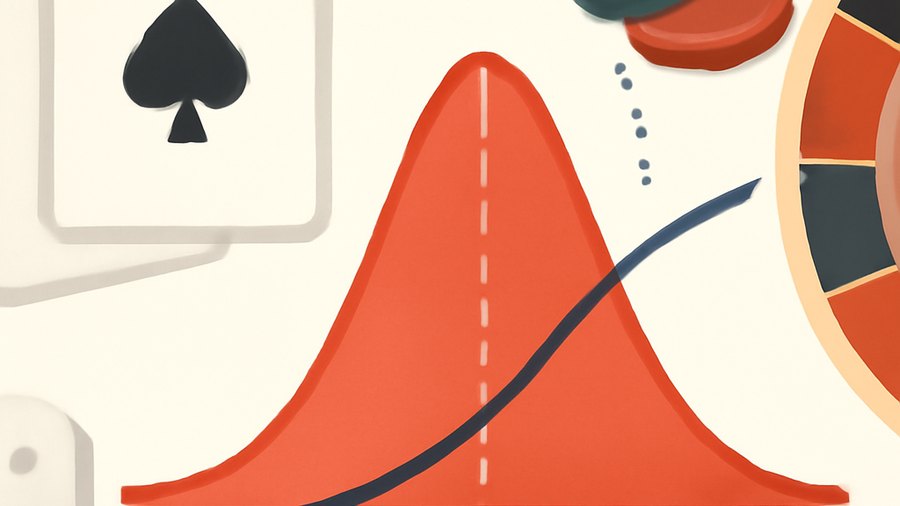 Beating Baccarat: What a Million-Hand Simulation Actually Shows educational illustration about Variance: The Part Players Actually Feel