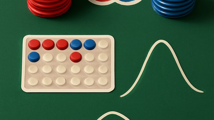 The Tie Bet: A Probability Autopsy of Baccarat's Worst Wager educational illustration about What 14% Looks Like Over 100 and 1,000 Hands