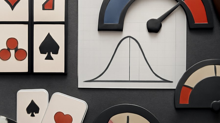 Slot Volatility Math: Standard Deviation in Plain English educational illustration about Volatility ratings and the std dev ranges behind them