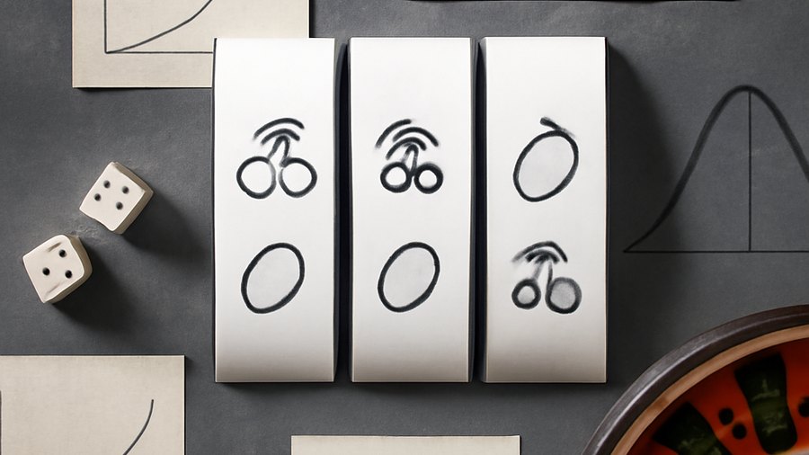 The Near-Miss Illusion: How Slot Math Engineers Tease Brains educational illustration about Virtual Reels: The Math Behind the Tease