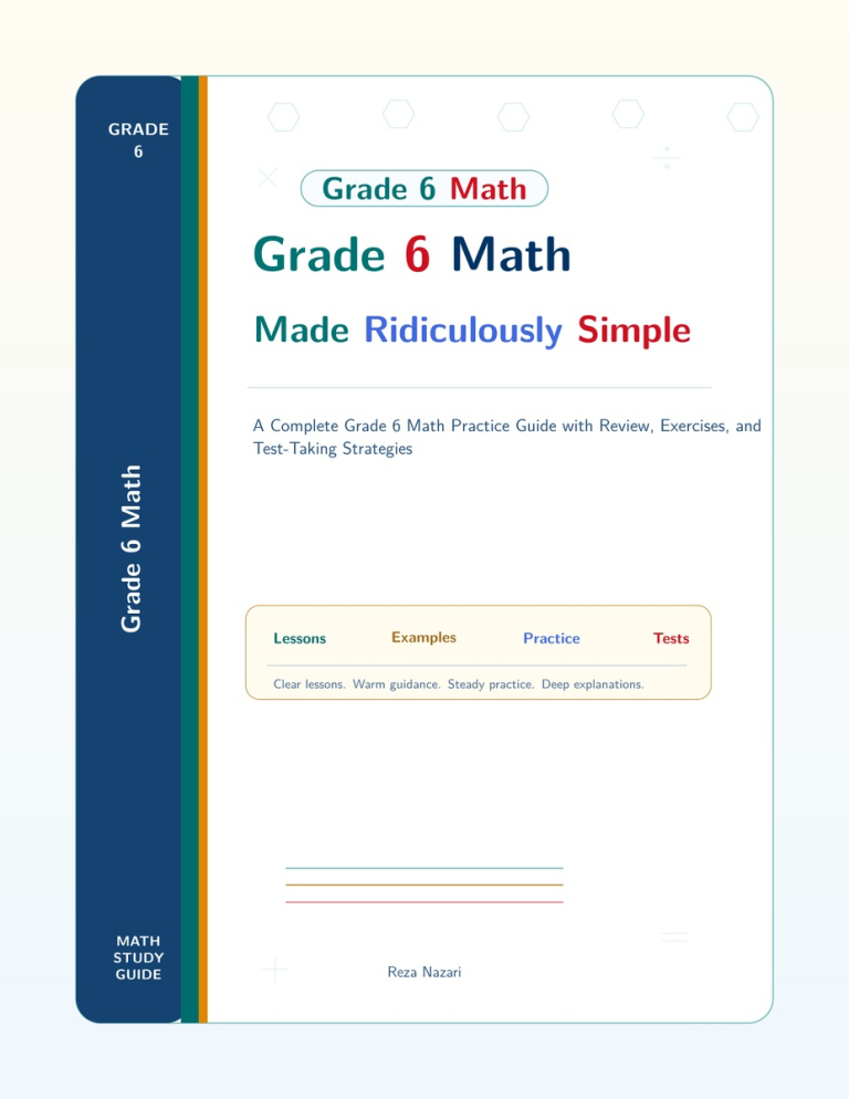 ACT Aspire Grade 6 Math Made Ridiculously Simple cover