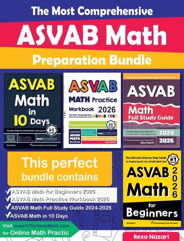 The Most Comprehensive ASVAB Math Preparation Bundle: Includes ASVAB Math Prep Books, Workbooks, and Practice Tests cover