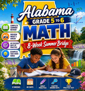 Alabama Summer Math Bridge Grade 5 to Grade 6