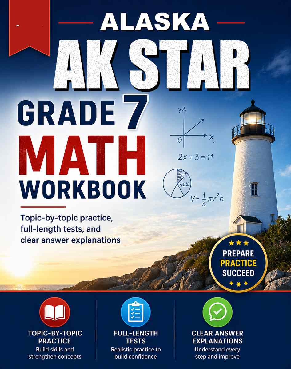 Alaska AK STAR 7th Grade Math Workbook