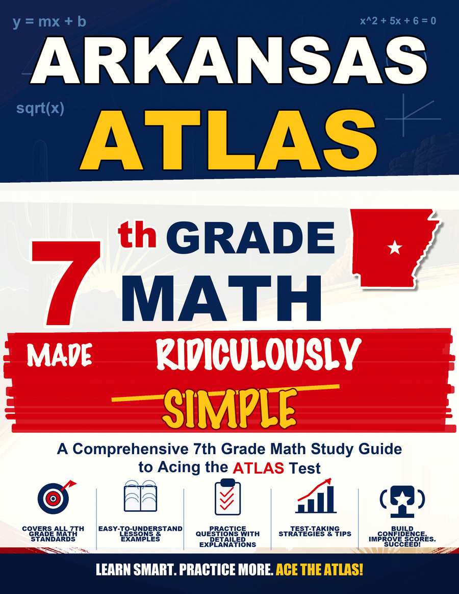 Arkansas ATLAS Grade 7 Math Made Ridiculously Simple cover