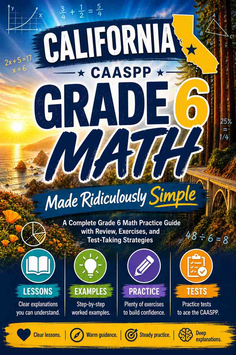 California CAASPP Grade 6 Math Made Ridiculously Simple cover