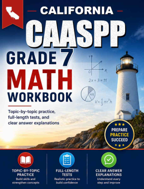 California CAASPP 7th Grade Math Workbook