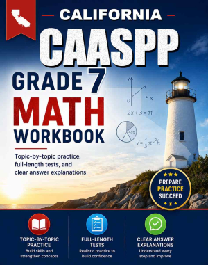 California CAASPP 7th Grade Math Workbook
