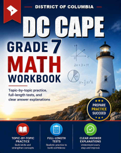District of Columbia DC CAPE 7th Grade Math Workbook cover