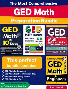 The Most Comprehensive GED Math Preparation Bundle: Includes GED Math Prep Books, Workbooks, and Practice Tests