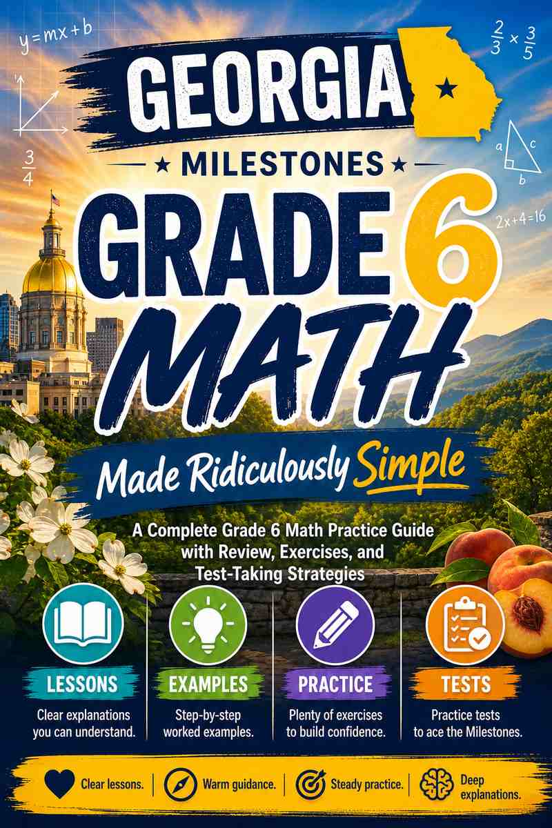 Georgia Milestones Grade 6 Math Made Ridiculously Simple cover