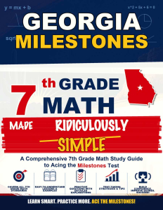Georgia Milestones Grade 7 Math Made Ridiculously Simple cover