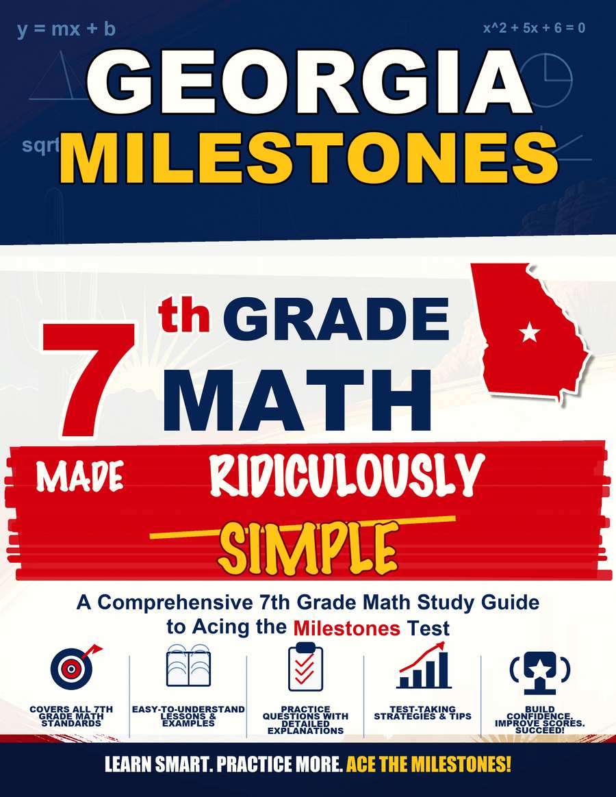 Georgia Milestones Grade 7 Math Made Ridiculously Simple cover