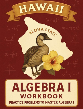 Hawaii Algebra I Workbook + 2 Full Length Practice Tests