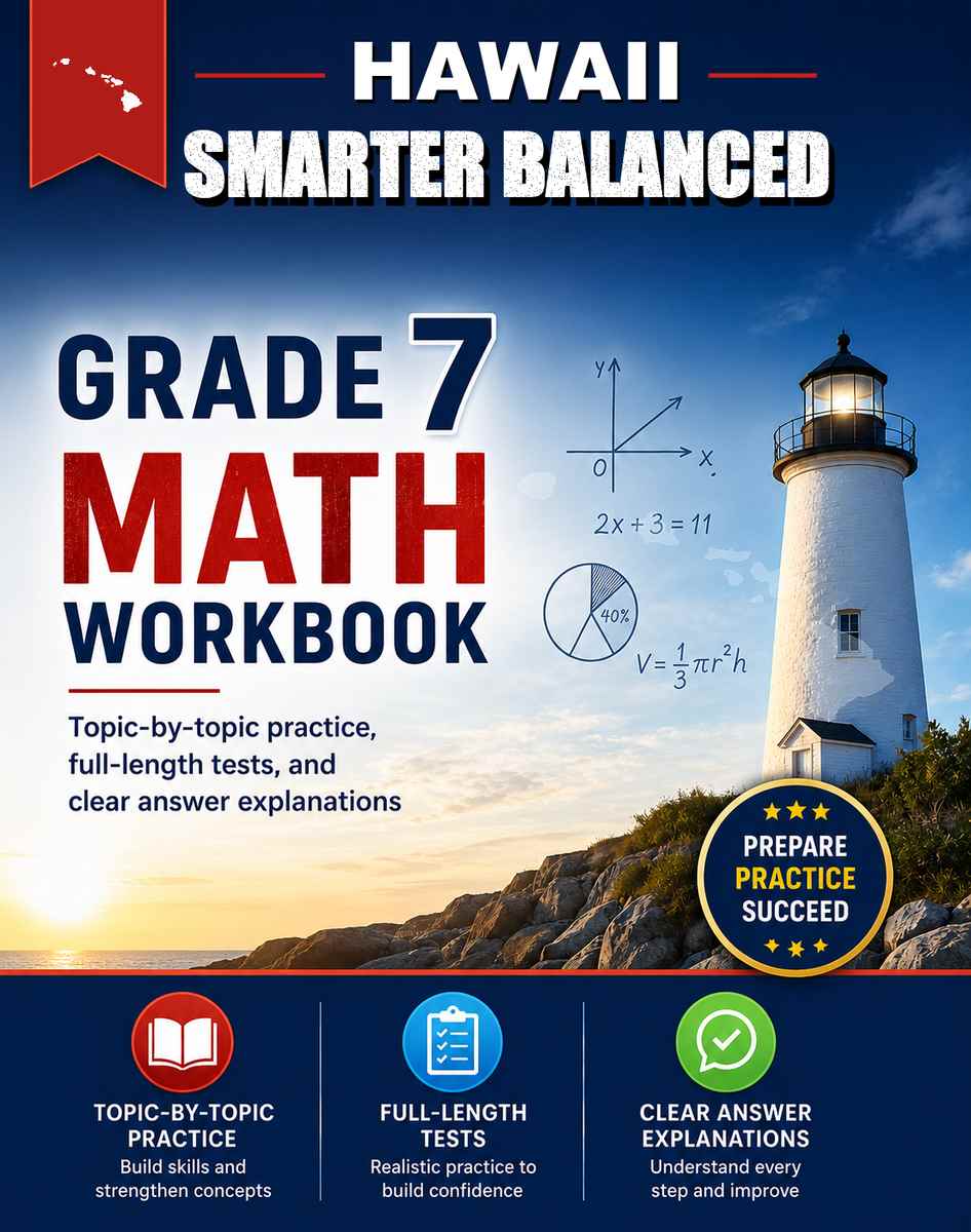 Hawaii Smarter Balanced 7th Grade Math Workbook