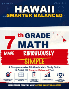 Hawaii Smarter Balanced Grade 7 Math Made Ridiculously Simple cover