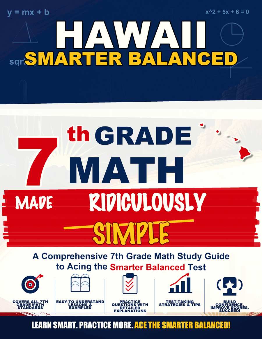 Hawaii Smarter Balanced Grade 7 Math Made Ridiculously Simple cover