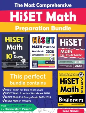 The Most Comprehensive HiSET Math Preparation Bundle: Includes HiSET Math Prep Books, Workbooks, and Practice Tests