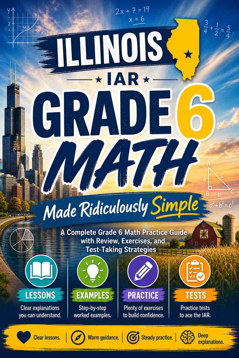Illinois IAR Grade 6 Math Made Ridiculously Simple cover
