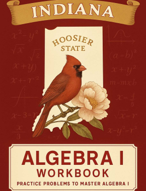 Indiana Algebra I Workbook + 2 Full Length Practice Tests