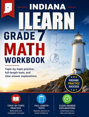 Indiana ILEARN 7th Grade Math Workbook