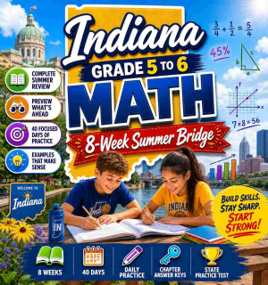 Indiana Summer Math Bridge Grade 5 to Grade 6