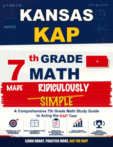 Kansas KAP Grade 7 Math Made Ridiculously Simple cover