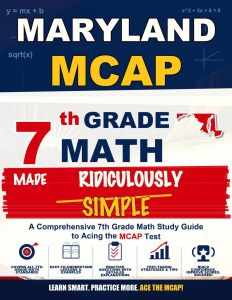 Maryland MCAP Grade 7 Math Made Ridiculously Simple cover