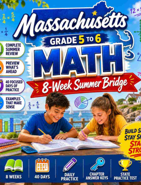 Massachusetts Summer Math Bridge Grade 5 to Grade 6